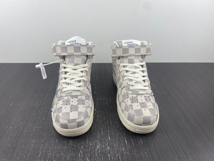 l**is V*t*n nike air force 1 mid by virgil abloh graffiti