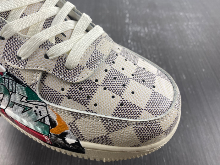 l**is V*t*n nike air force 1 mid by virgil abloh graffiti