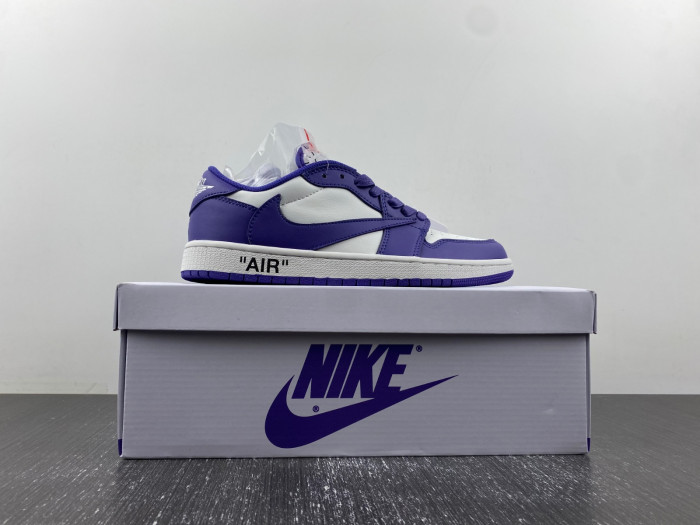 OFF-WHITE X TRAVIS SCOTT X AIR JORDAN 1 CUSTOM DM7890-386