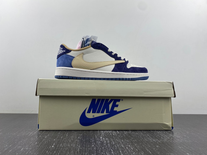TRAVIS SCOTT X AIR JORDAN 1 CUSTOM DM7866-808